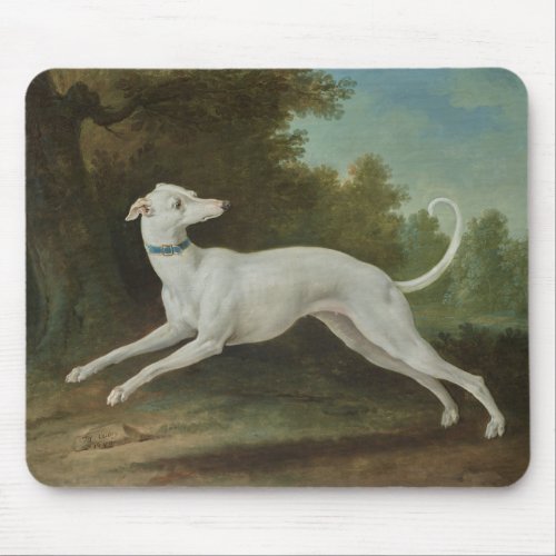 White Greyhound Dog by Jean_Baptiste Oudry Mouse Pad