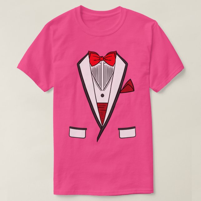 White Groom Bachelor Party Tuxedo Dress T-Shirt (Design Front)