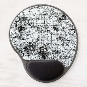 White Grunge Gel Mouse Pad