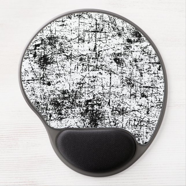 White Grunge Gel Mouse Pad (Front)