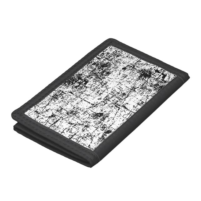 White Grunge Trifold Wallet (Top)
