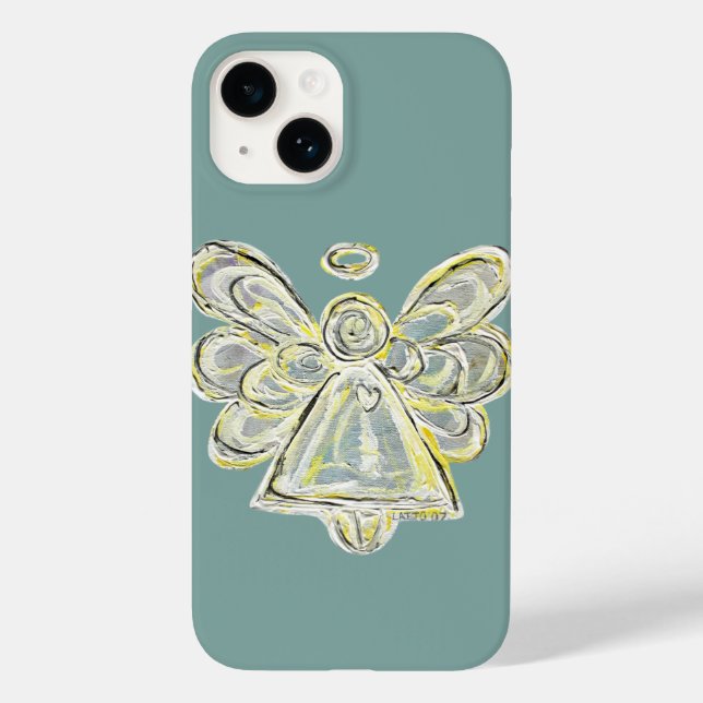 White Guardian Angel Art Custom iPhone Case (Back)