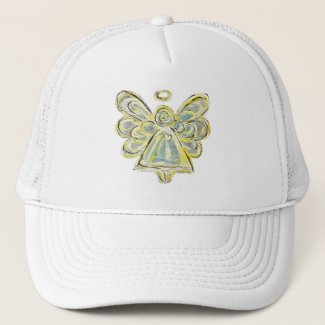 White Guardian Angel Custom Art Cap or Hat