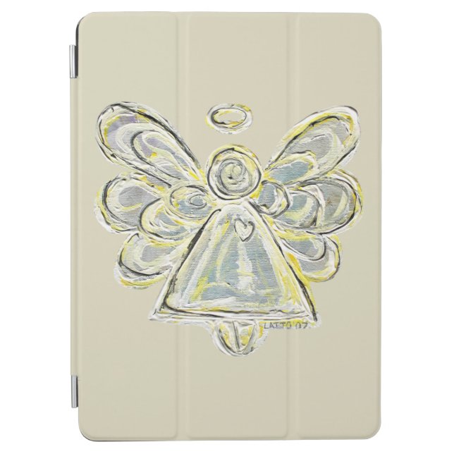 White Guardian Angel Custom Electronics iPad Case (Front)