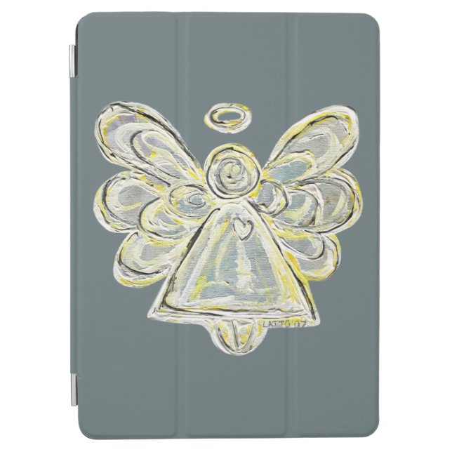 White Guardian Angel Custom Electronics iPad Case (Front)