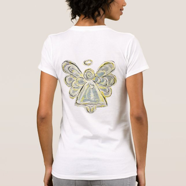 White Guardian Angel Custom Holiday Art Shirt (Back)