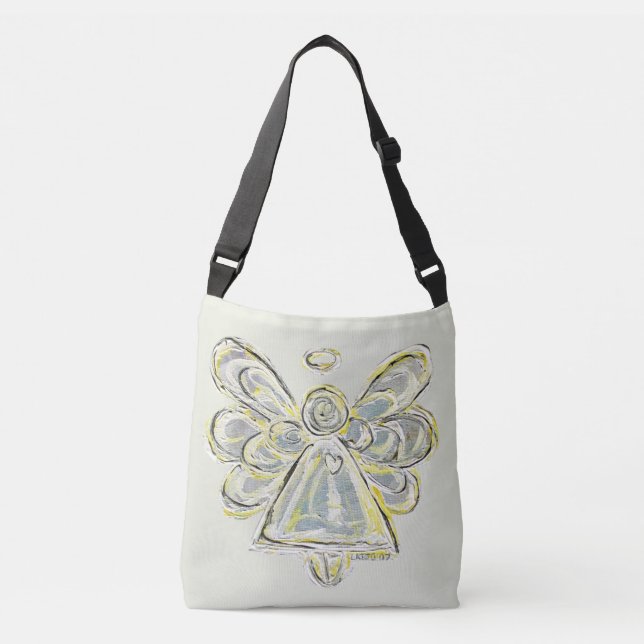 White Guardian Angel Purse Art Cross Body Bags (Front)