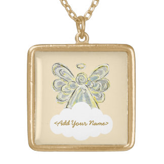 White Guardian Angel Series Cloud Custom Necklace