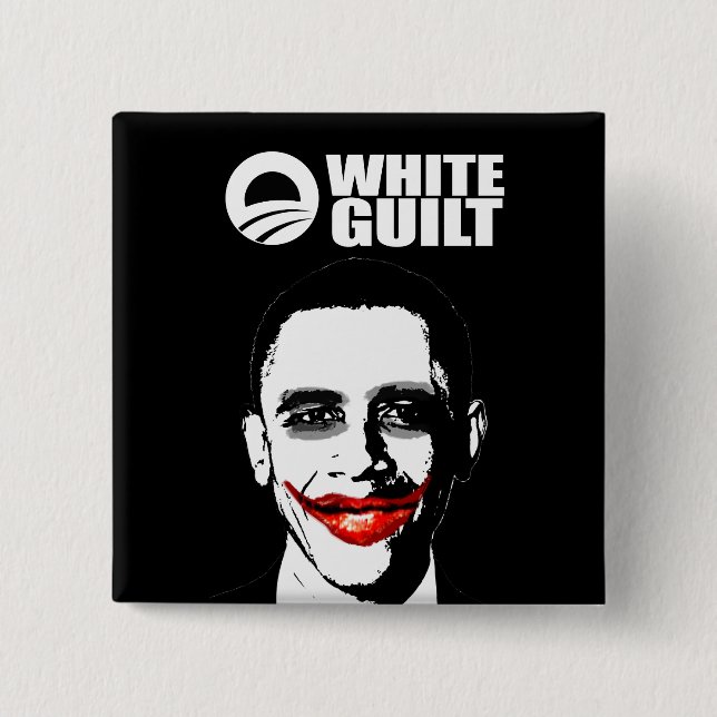 WHITE GUILT PINBACK BUTTON (Front)