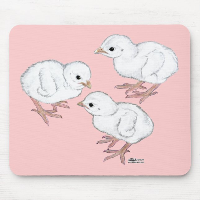 White Guinea Keets Mouse Pad (Front)