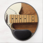 White Guitar Gel Mouse Pad<br><div class="desc">Take the blues and twang with you on your desk!</div>