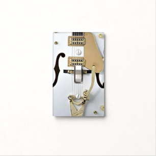 white guitar light switch cover