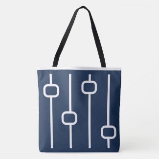 White Guitar Strings Navy Blue