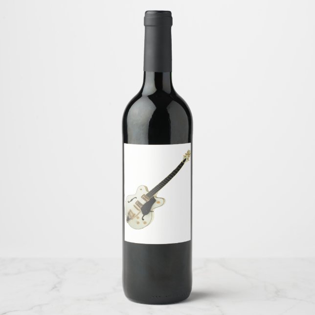 White Guitar Wine Label (Front)
