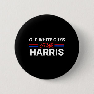 White Guys For Harris Kamala Button
