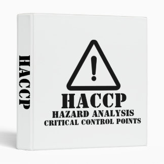 White HACCP Hazard Analysis Binder