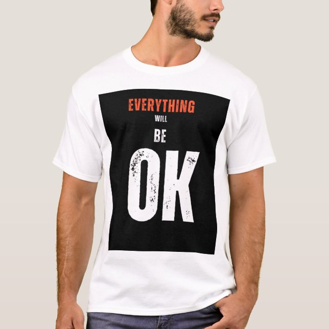 White Half Sleeve T Shirt With A Quote  (Front)