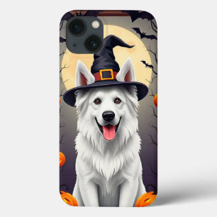 White Halloween Dog iPhone 13 Case