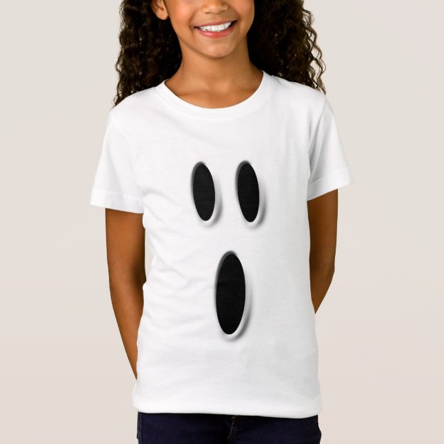 White Halloween Ghost Face Kid's  T-Shirt (Front)