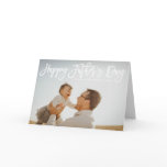 White Hand Lettered Script Happy Father's Day Card White Hand Lettered Script Happy Father's Day Card