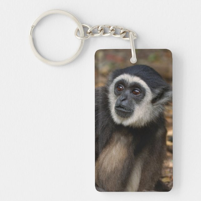White-Handed Gibbon (Hylobates Lar), Monkeyland Keychain (Front)