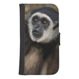 White-Handed Gibbon (Hylobates Lar), Monkeyland Wallet Phone Case For Samsung Galaxy S4