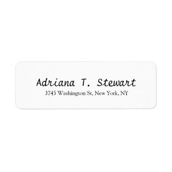 White Handwriting Professional Elegant Simple Label by made_in_atlantis at Zazzle