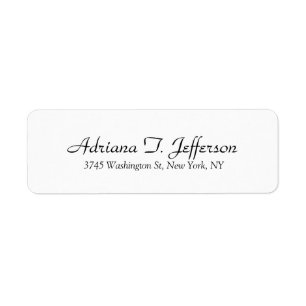 White Handwriting Professional Elegant Simple Mode Label