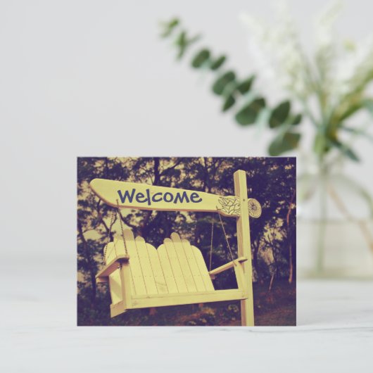White Hanging Chair (Standing Front)