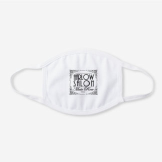 White Harlow Salon Logo Face Mask