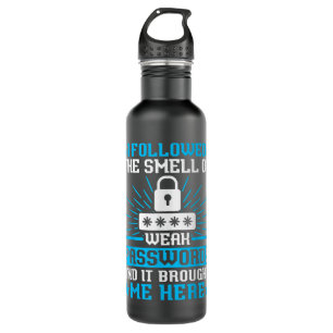White Hat Ethical Hacker - Cyber Network Security Stainless Steel Water Bottle