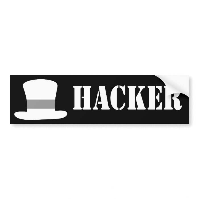 White Hat Hacker Bumper Sticker