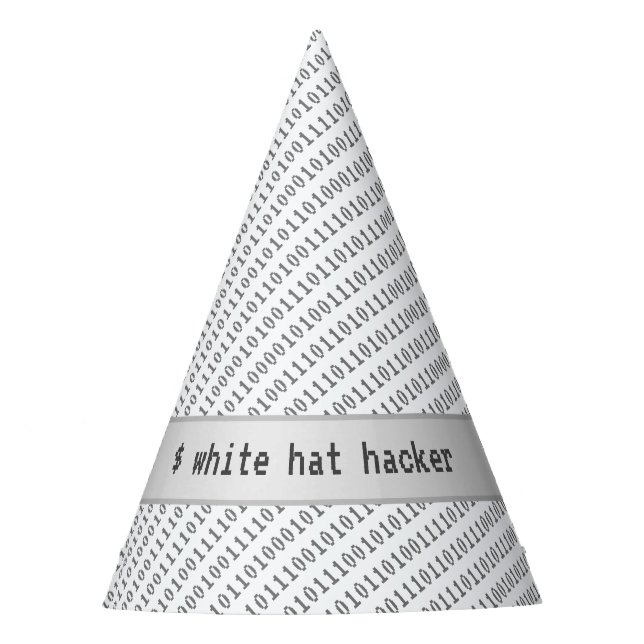 White Hat Hacker for simple costume or Tech Party (Front)
