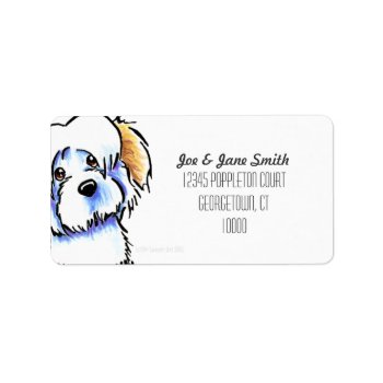 White Havanese Custom Color Label by offleashart at Zazzle