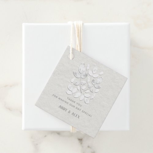White Haven Wedding Parting Gift Thank You Favor Tags