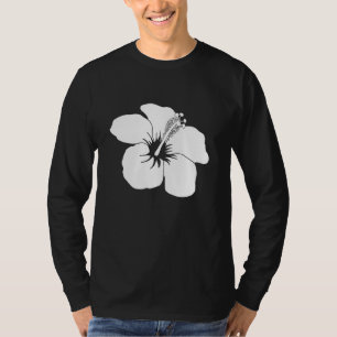 White Hawaii Hibiscus Flower T-Shirt