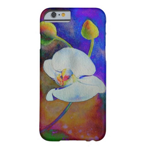 White Hawaiian orchid watercolor painting Barely There iPhone 6 Case