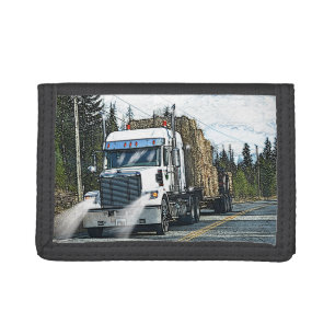 White Hay Truck-lovers Farm Lorry Trifold Wallet
