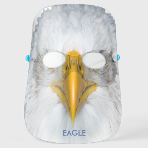 White head eagle and calligraphy face shield