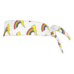 White Headband With Lightening Bolts And Rainbows at Zazzle