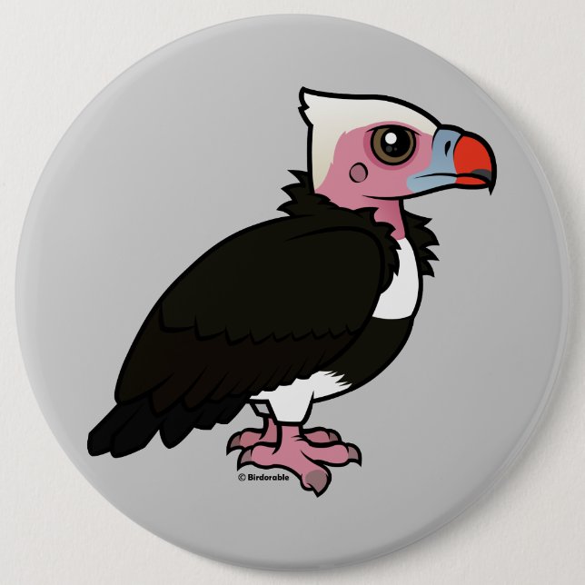 White-headed Vulture Button (Front)