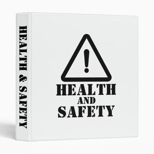 White Health and Safety Manual Binder