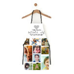 White Heart Best Baker Chef Grandma Photo Collage Apron<br><div class="desc">This cute and sweet apron is perfect for any grandma. It features 13 customizable photos of her beautiful grandchildren. It also features the quote, "Proud Grandma. Best baker and chef, sprinkling every grandchild with love and affection, " in black handwritten cursive typography and gray heart on top of a white...</div>