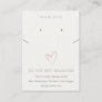 WHITE HEART BEST DAUGHTER GIFT NECKLACE EARRING PLACE CARD