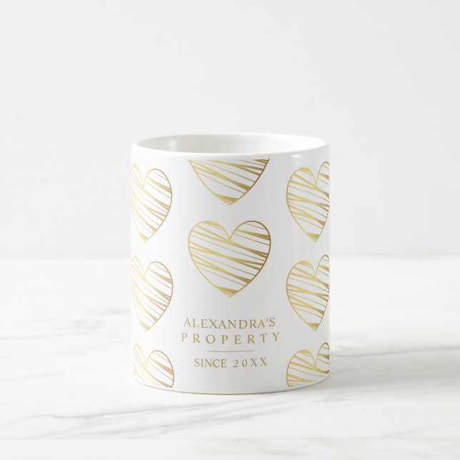 White Heart Best Friends All Occasion Gift  Coffee Mug (Center)