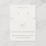 WHITE HEART BEST GRANDMOTHER GIFT NECKLACE EARRING PLACE CARD