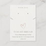WHITE HEART BEST SISTER GIFT NECKLACE EARRING PLACE CARD
