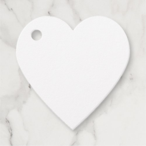 White Heart Favor Tags