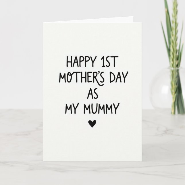 White Heart First Mothers Day Card (Front)