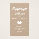 White Heart Handmade with Love Kraft Paper (Front)